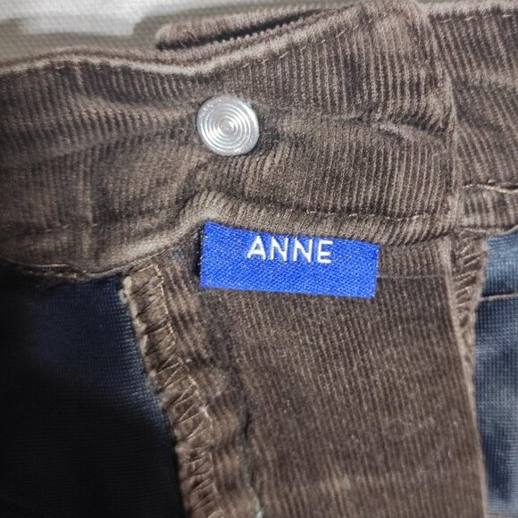 Tabi Anne Corduroy pants women's size 14 brown colour high-rise straight leg - Picture 6 of 15